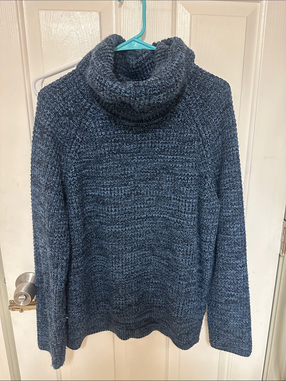 Jones New York Navy Marled Turtleneck Sweater